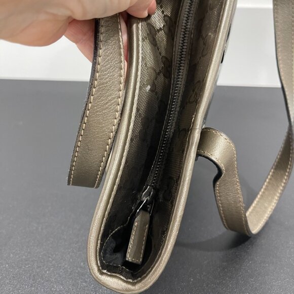 Gucci GG Imprime Tote Brown Metallic (174386) - Picture 12 of 12